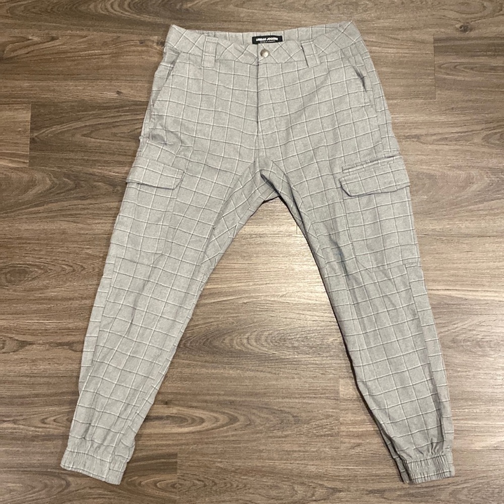 Cotton On Grey Plaid Joggers